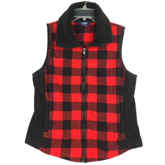 chaps womens fleece vest